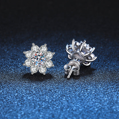 [Azure Tears]RADIANT SUNFLOWER MOISSANITE STUD EARRINGS