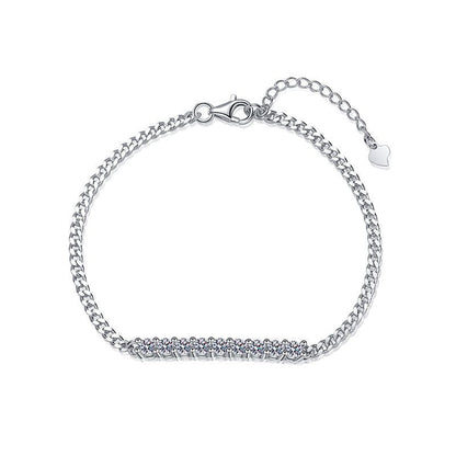 [Azure Tears]SMILING CURVE MOISSANITE BRACELET