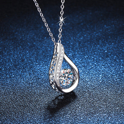 [Azure Tears]DANCING WATER DROP MOISSANITE NECKLACE