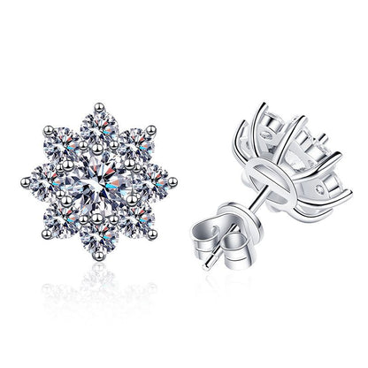 [Azure Tears]RADIANT SUNFLOWER MOISSANITE STUD EARRINGS