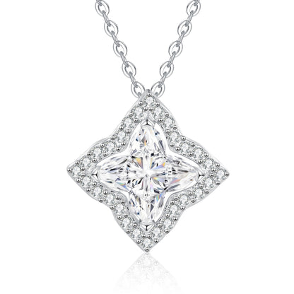 [Azure Tears]STAR-CLOVER MOISSANITE NECKLACE
