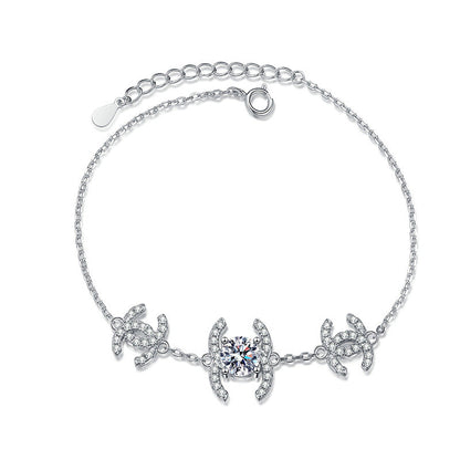 [Azure Tears]CLASSIC INTERLOCKING MOISSANITE BRACELET