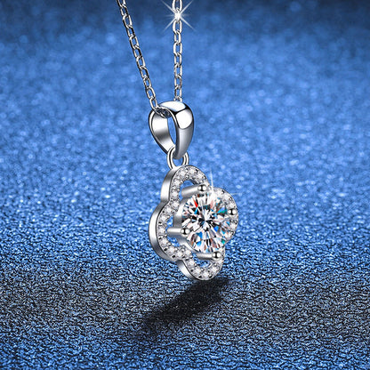 [Azure Tears]CLASSIC CLOVER MOISSANITE PENDANT NECKLACE