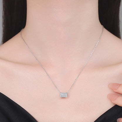 [Azure Tears]FULL-PAVE "HOURGLASS" MOISSANITE NECKLACE