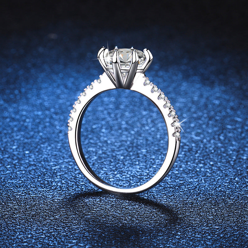 [Azure Tears]BOLD TIGER CLAW MOISSANITE ENGAGEMENT RING