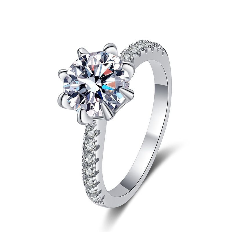 [Azure Tears]BOLD TIGER CLAW MOISSANITE ENGAGEMENT RING