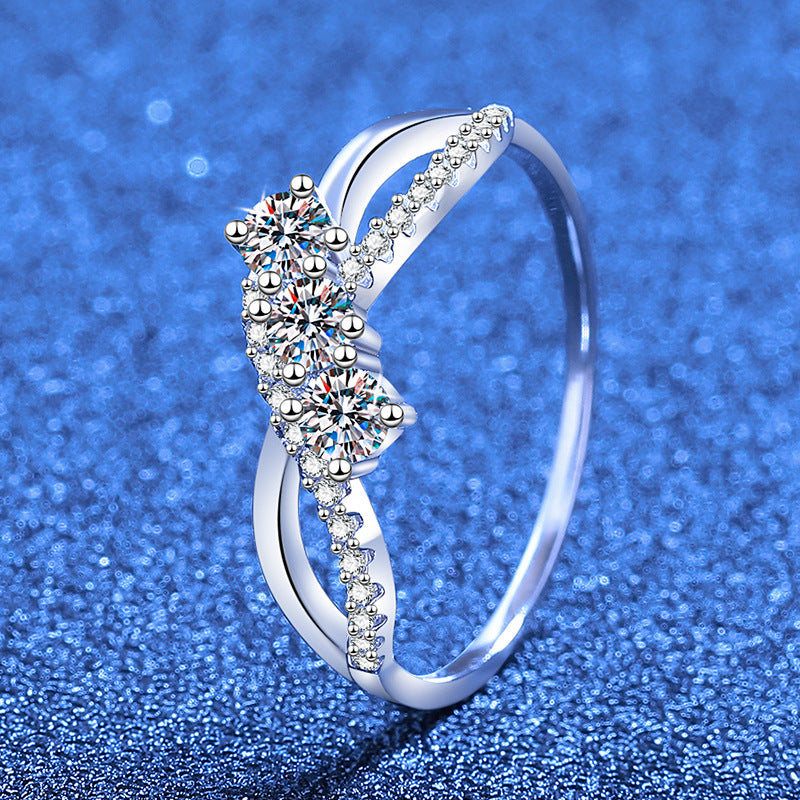 [Azure Tears]INTERTWINING LOVE MOISSANITE RING