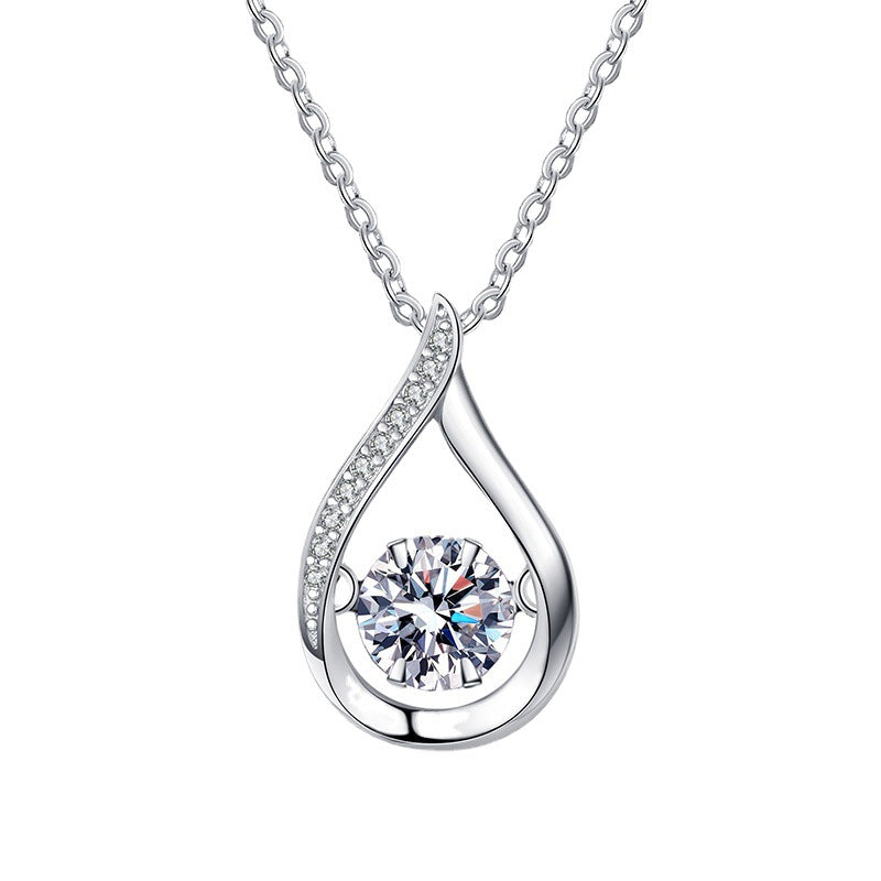 [Azure Tears]DANCING WATER DROP MOISSANITE NECKLACE
