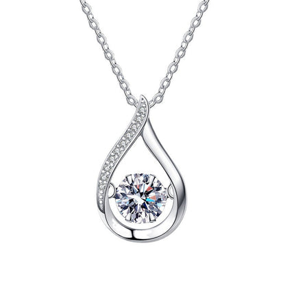[Azure Tears]DANCING WATER DROP MOISSANITE NECKLACE