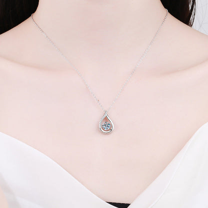 [Azure Tears]DANCING WATER DROP MOISSANITE NECKLACE