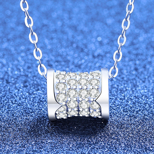 [Azure Tears]FULL-PAVE "HOURGLASS" MOISSANITE NECKLACE