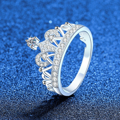 [Azure Tears]DREAMY CROWN MOISSANITE RING - 1.2CT ELEGANT PRINCESS STYLE