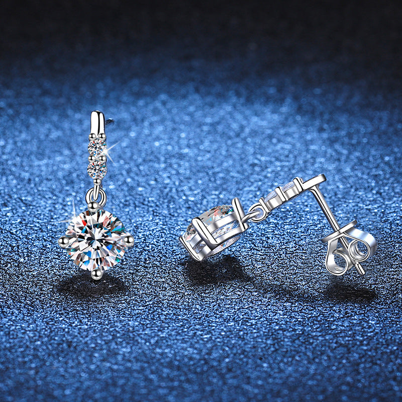 [Azure Tears]DYNAMIC TASSEL MOISSANITE DROP EARRINGS