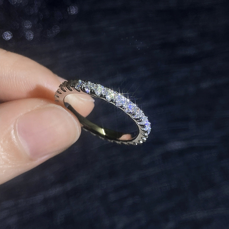 [Azure Tears]DAINTY 0.87CT FULL ETERNITY MOISSANITE RING