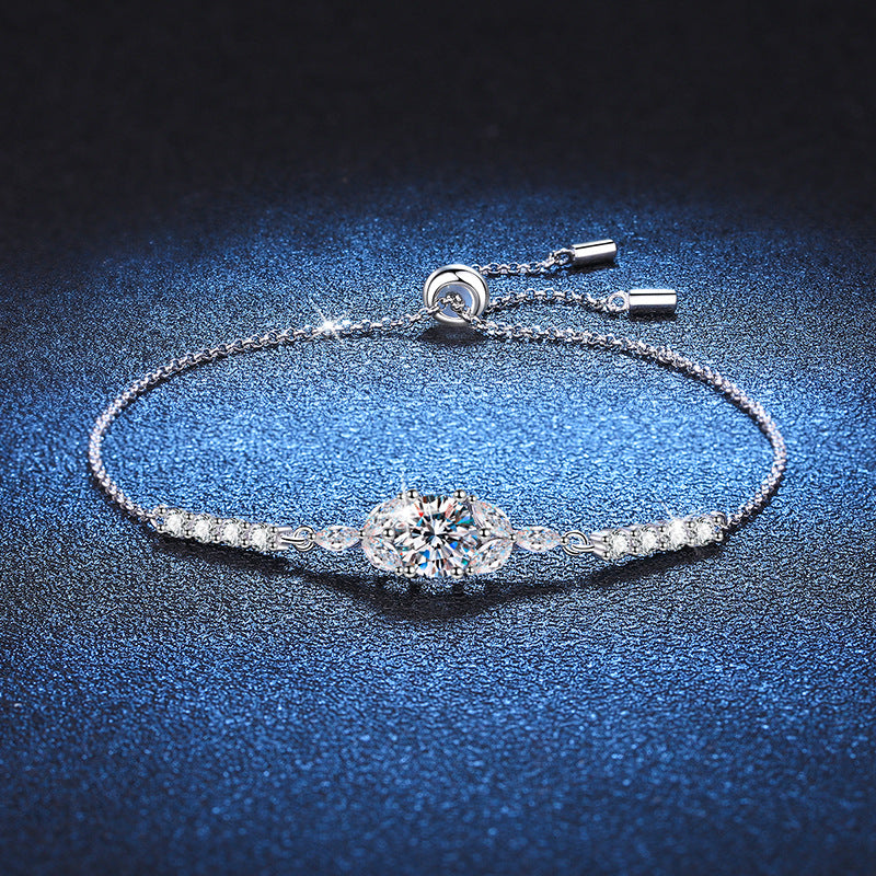 [Azure Tears]BLOOMING STAR-FLOWER MOISSANITE BRACELET