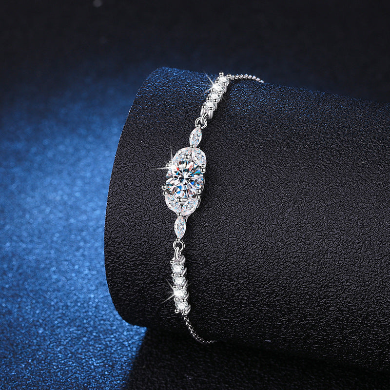 [Azure Tears]BLOOMING STAR-FLOWER MOISSANITE BRACELET