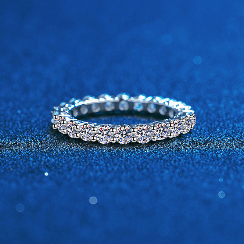 [Azure Tears]LUXURIOUS 2.2 CARAT FULL ETERNITY MOISSANITE RING