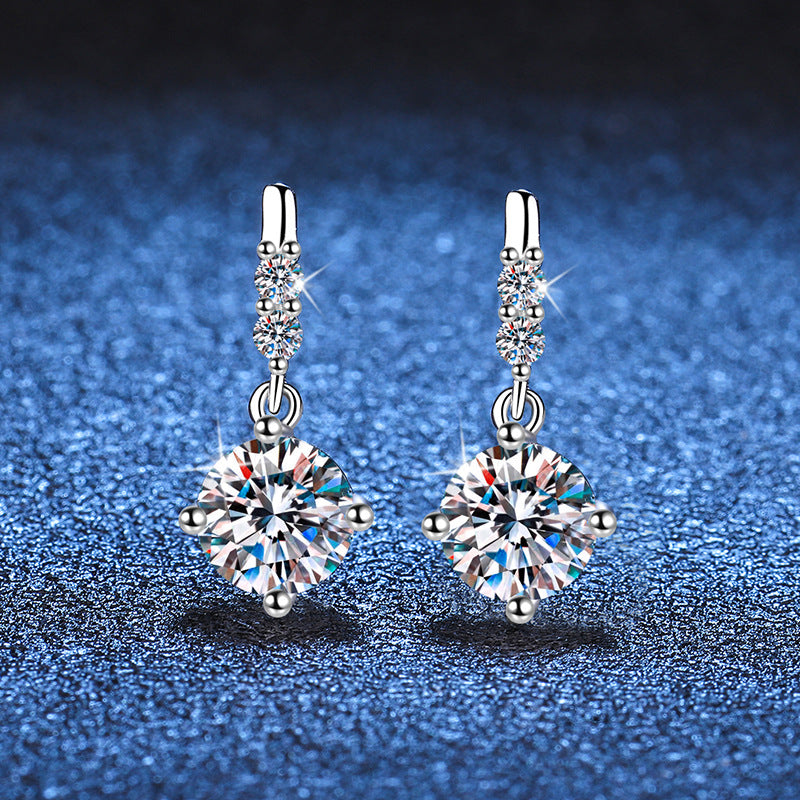 [Azure Tears]DYNAMIC TASSEL MOISSANITE DROP EARRINGS