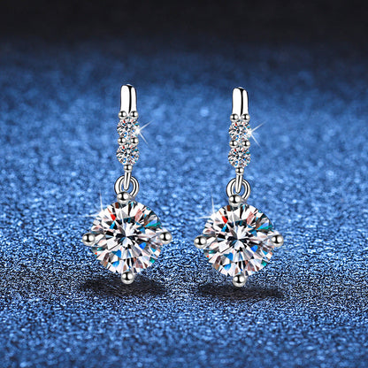 [Azure Tears]DYNAMIC TASSEL MOISSANITE DROP EARRINGS