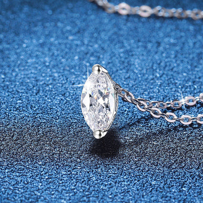 [Azure Tears]SOPHISTICATED MARQUISE-CUT MOISSANITE PENDANT NECKLACE
