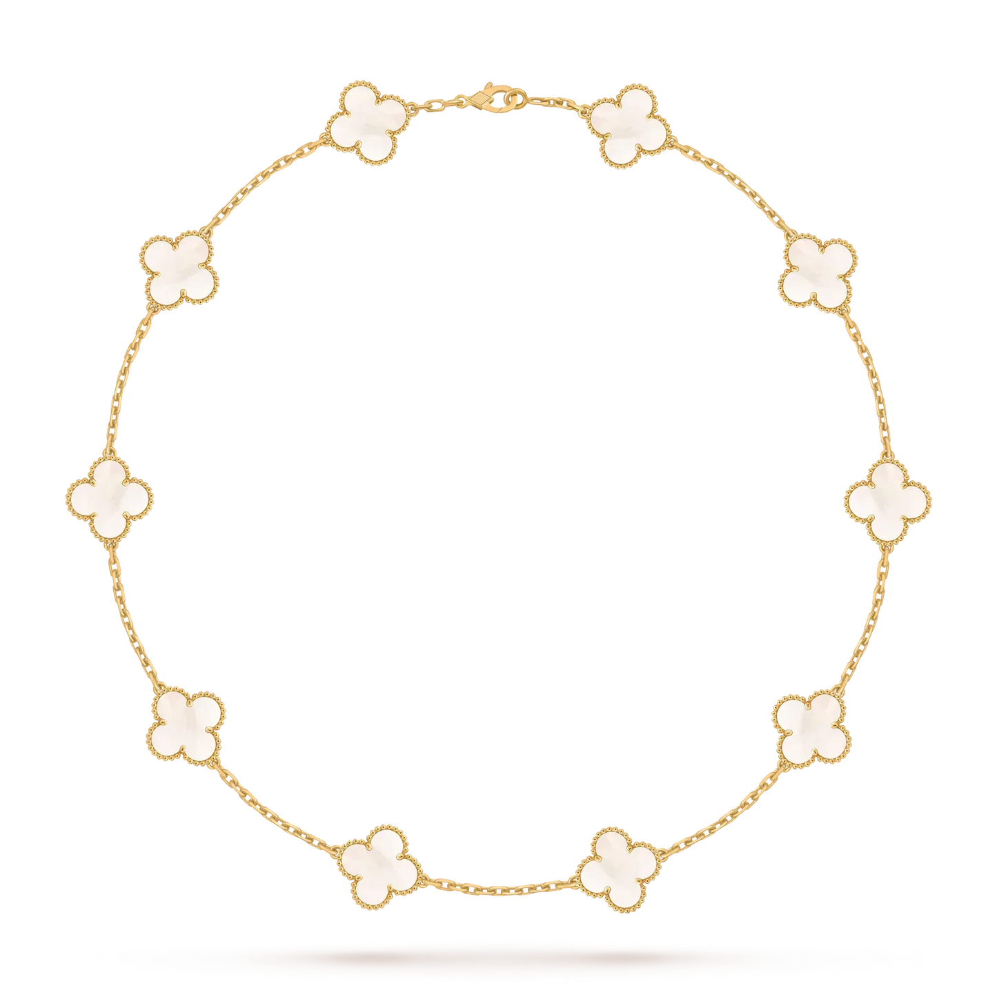 [Azure Tears]CLASSIC LUCKY 10-MOTIF CLOVER NECKLACE GOLD COLLECTION