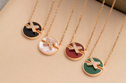 [Azure Tears]JEUX DE ROSE GOLD DIAMOND NECKLACE