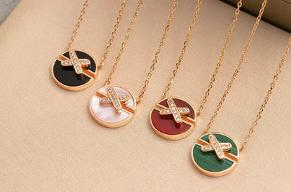 [Azure Tears]JEUX DE ROSE GOLD DIAMOND NECKLACE