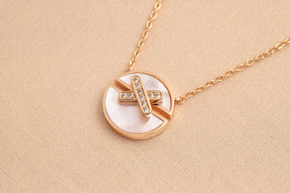 [Azure Tears]JEUX DE ROSE GOLD DIAMOND NECKLACE