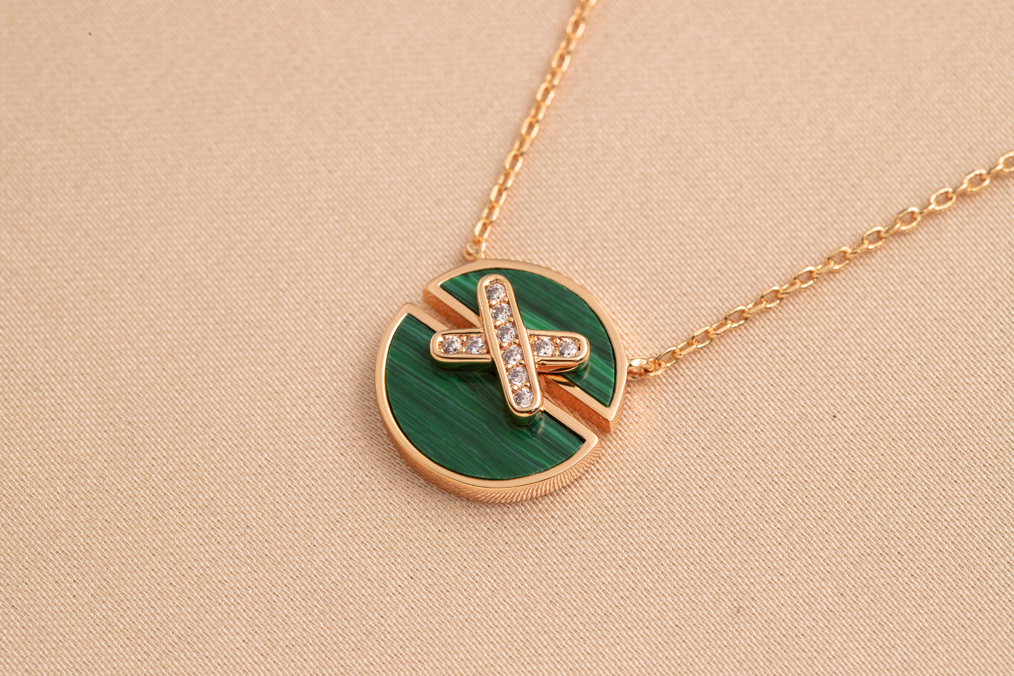[Azure Tears]JEUX DE ROSE GOLD DIAMOND NECKLACE