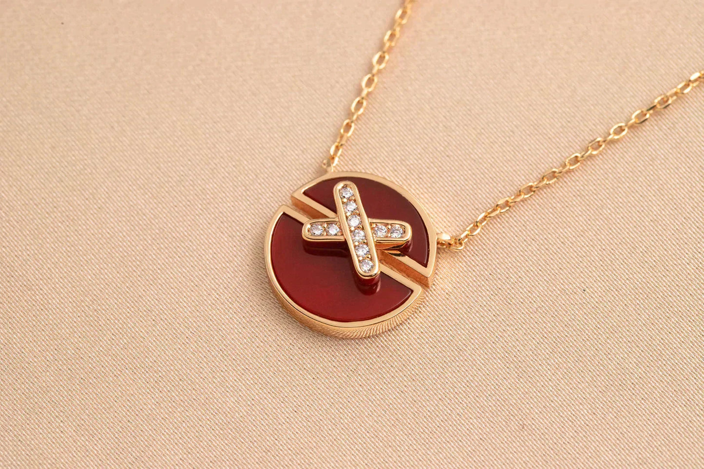 [Azure Tears]JEUX DE ROSE GOLD DIAMOND NECKLACE