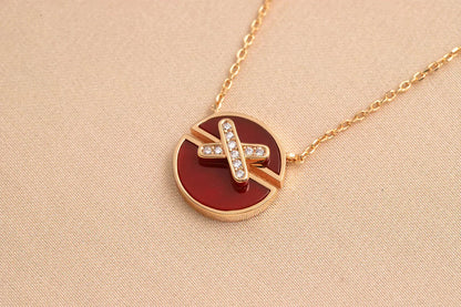[Azure Tears]JEUX DE ROSE GOLD DIAMOND NECKLACE