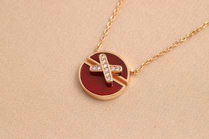 [Azure Tears]JEUX DE ROSE GOLD DIAMOND NECKLACE