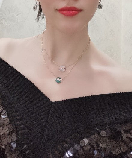 [Azure Tears]JEUX DE ROSE GOLD DIAMOND NECKLACE