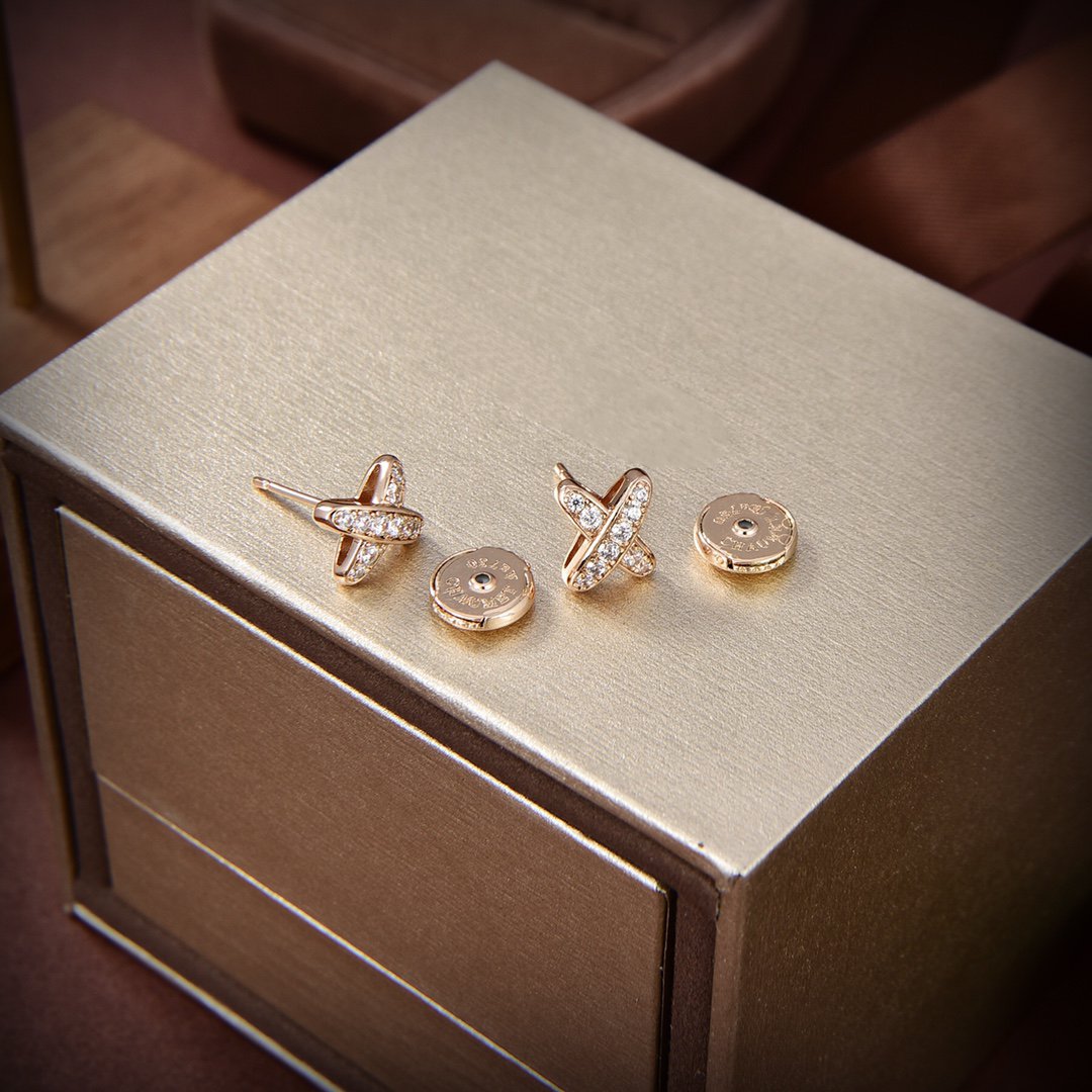 [Azure Tears]JEUX DE GOLD DIAMOND EARRINGS