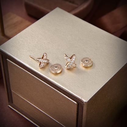 [Azure Tears]JEUX DE GOLD DIAMOND EARRINGS