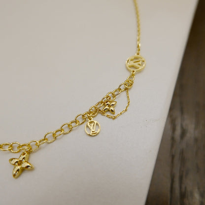 [Azure Tears]BLOOMING SUPPLE NECKLACE BRASS
