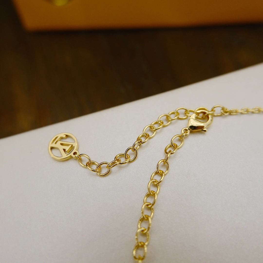 [Azure Tears]BLOOMING SUPPLE NECKLACE BRASS