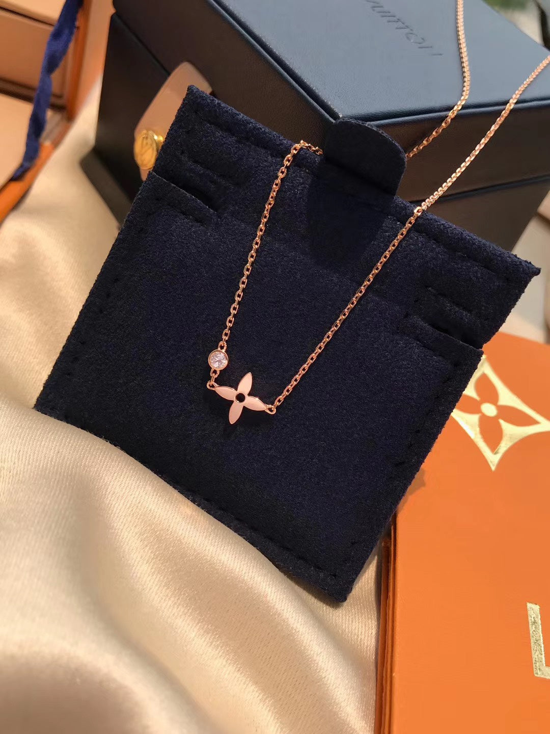 [Azure Tears]BLOSSOM PENDANT ROSE GOLD AND DIAMOND
