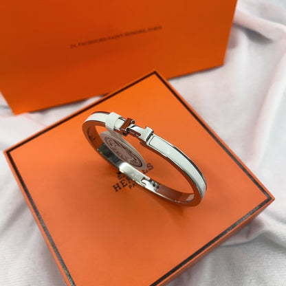 [Azure Tears]CLASSIC HM CLIC WHITE 8MM ENAMEL BRACELET