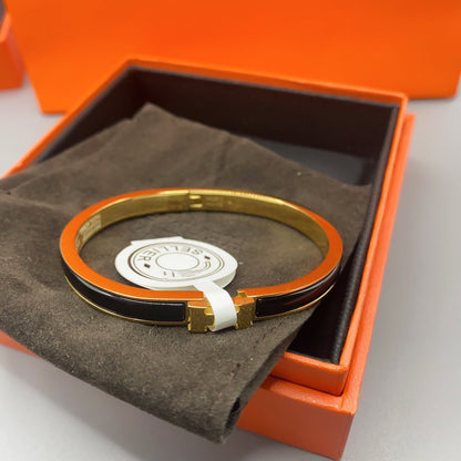 [Azure Tears]CLASSIC HM CLIC BLACK 8MM ENAMEL BRACELET