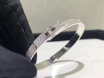 [Azure Tears]HM KELLY BRACELET IN SILVER AND FULL PAVE DIAMOND