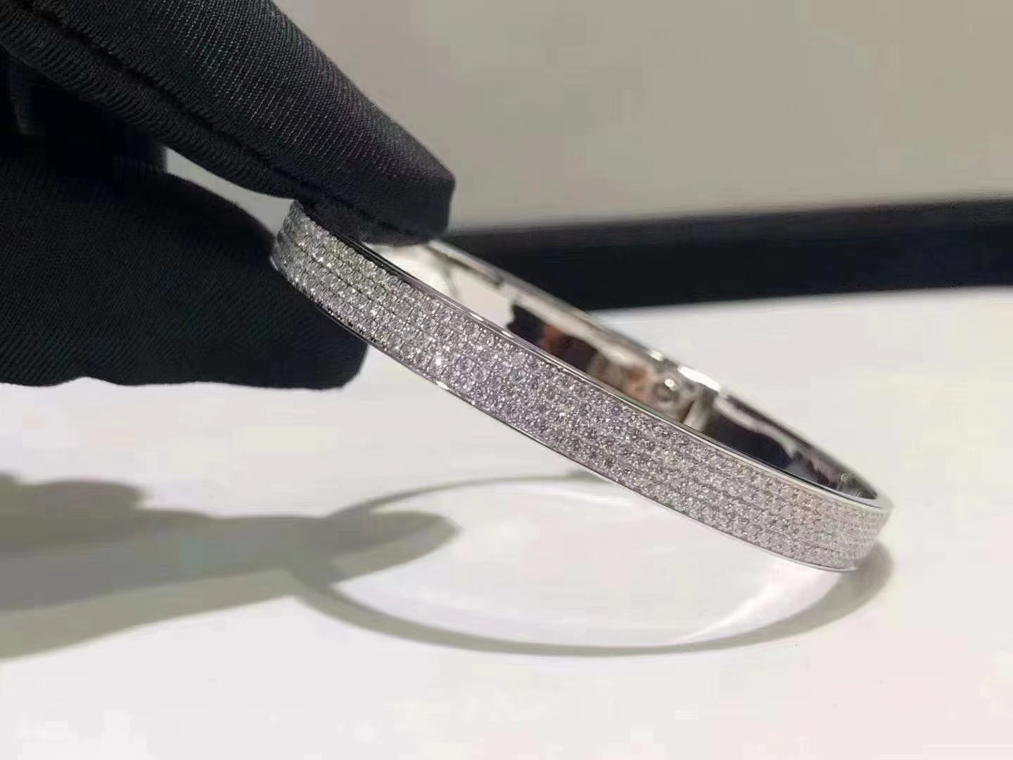 [Azure Tears]HM KELLY BRACELET IN SILVER AND FULL PAVE DIAMOND
