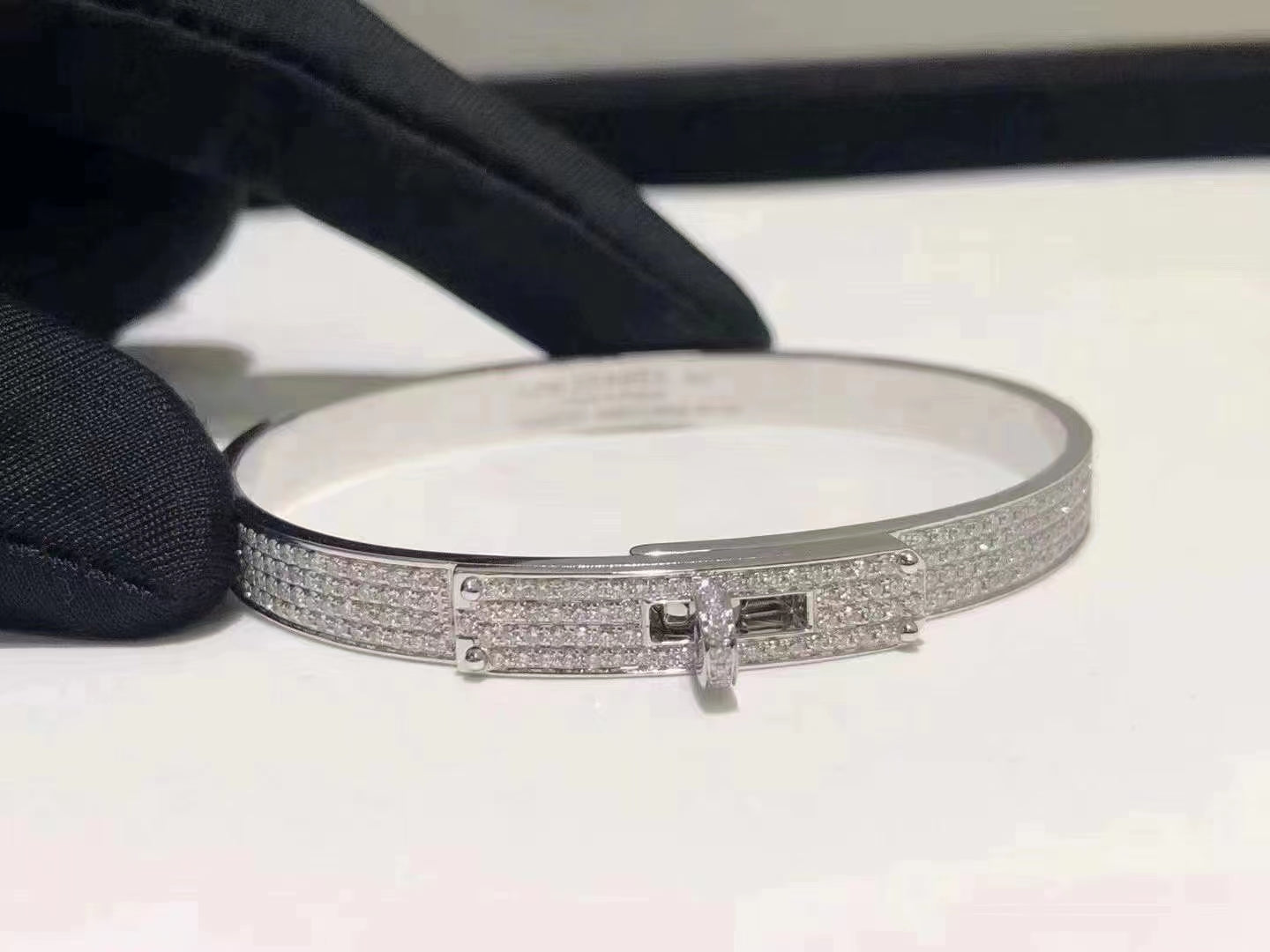 [Azure Tears]HM KELLY BRACELET IN SILVER AND FULL PAVE DIAMOND