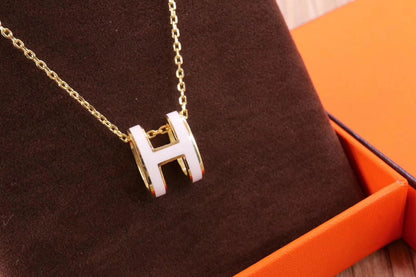 [Azure Tears]HM CLIC YELLOW ENAMEL GOLD NECKLACE