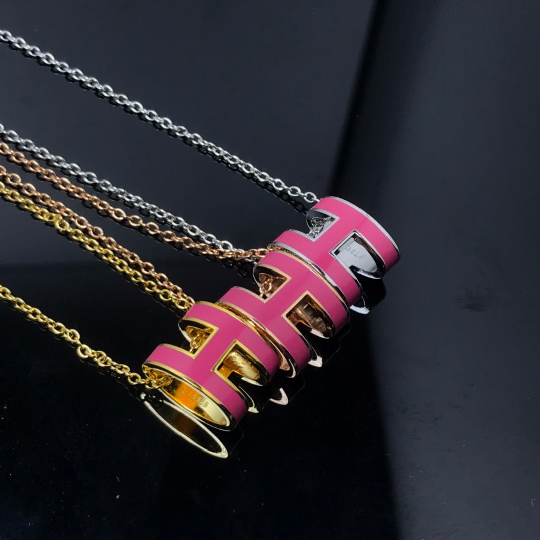[Azure Tears]H NECKLACE PINK