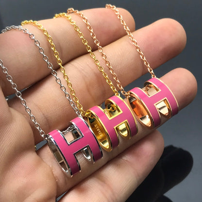 [Azure Tears]H NECKLACE PINK