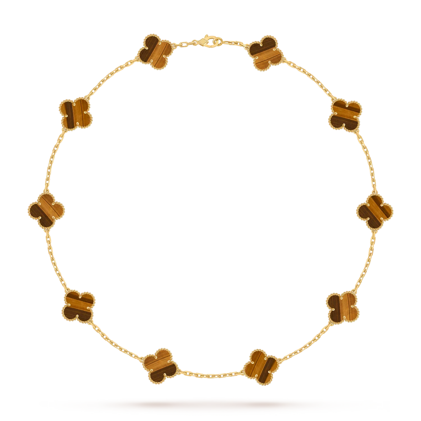 [Azure Tears]CLASSIC LUCKY 10-MOTIF CLOVER NECKLACE GOLD COLLECTION