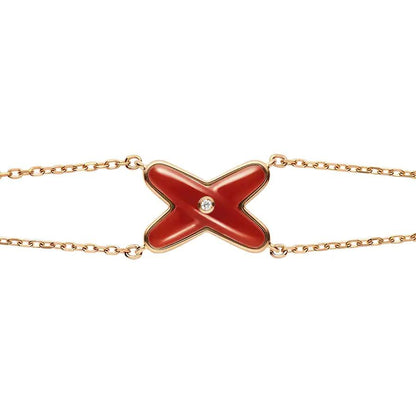 [Azure Tears]JEUX BRACELET CARNELIAN ROSE GOLD 1 DIAMOND