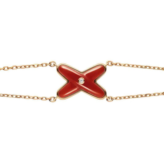 [Azure Tears]JEUX BRACELET CARNELIAN ROSE GOLD 1 DIAMOND