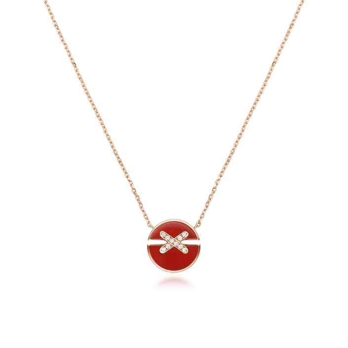[Azure Tears]JEUX DE ROSE GOLD DIAMOND NECKLACE